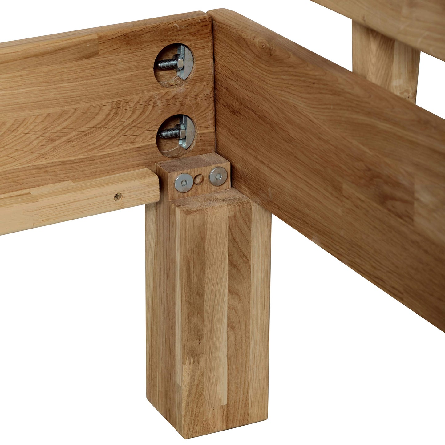 Krok Wood Massivholzbett Julia Eiche 160x200 cm – Geölt & Stabil