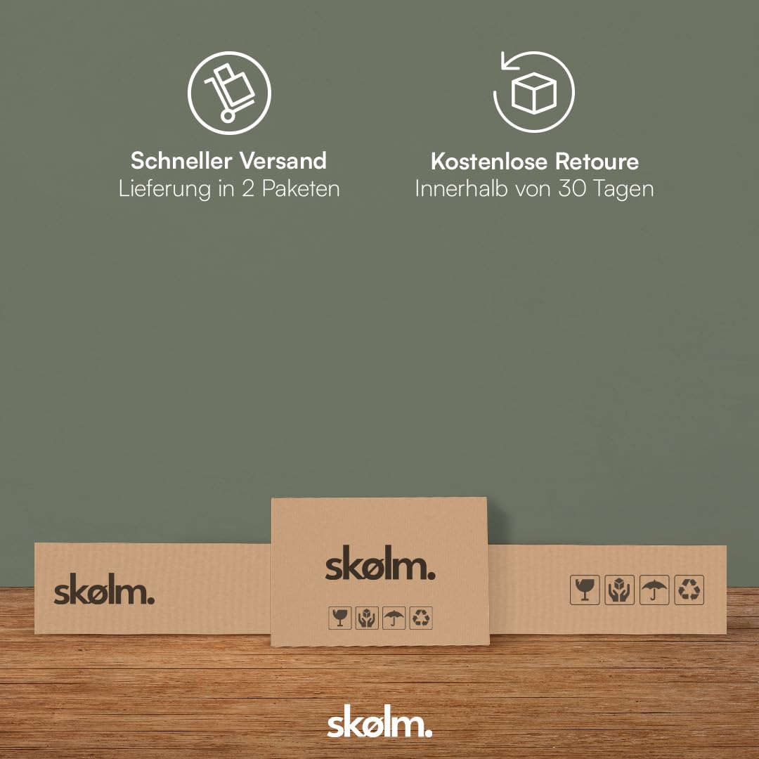 skølm Floki Massivholzbett 140x200 cm – Eiche geölt, Futonbett