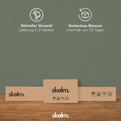 skølm Floki Massivholzbett 140x200 cm – Eiche geölt, Futonbett