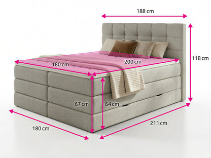 Sofnet Boxspringbett Best XL 180x200 cm – Stauraum & Topper