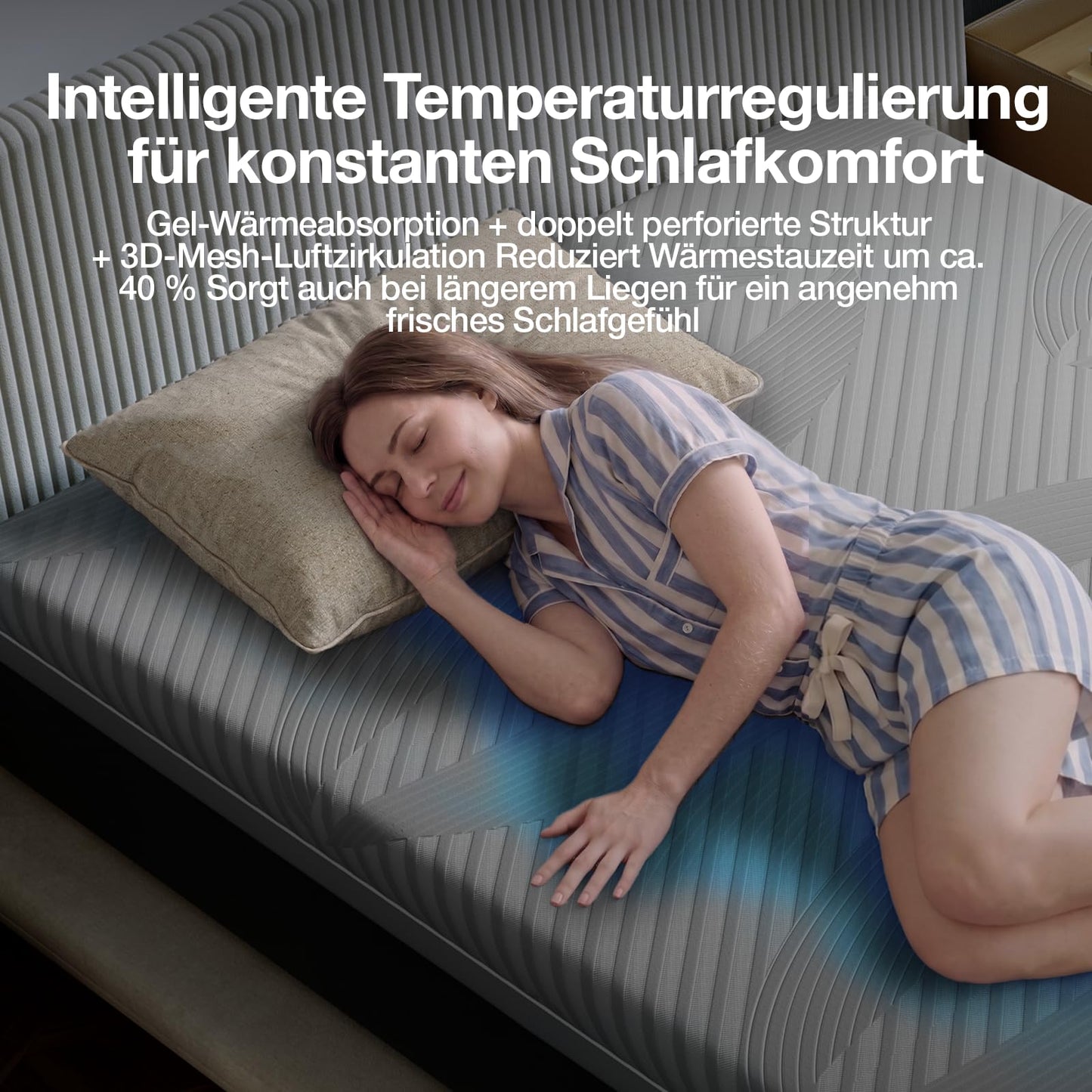 Novilla Airflow Kaltschaummatratze 90x200 cm – H3, 7 Zonen