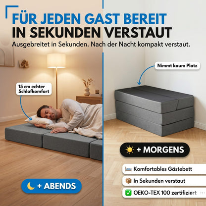 Arensberger Klappmatratze Multifold 120x200 cm Gel Foam 15 cm