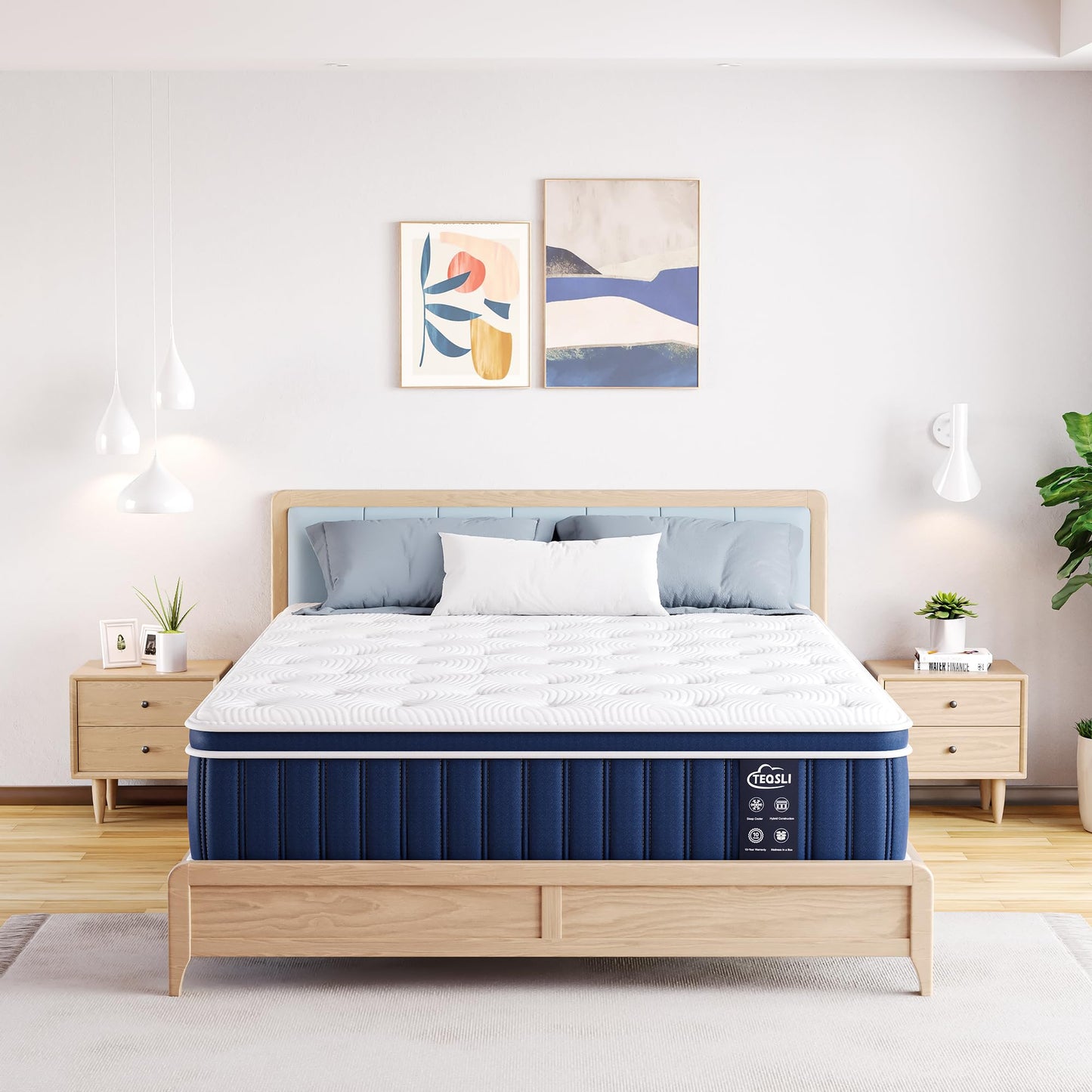 TeQsli Gel Taschenfederkernmatratze 180x200 cm – H3, 9 Zonen