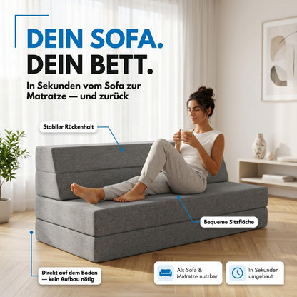 Arensberger Klappmatratze Multifold 120x200 cm Gel Foam 15 cm