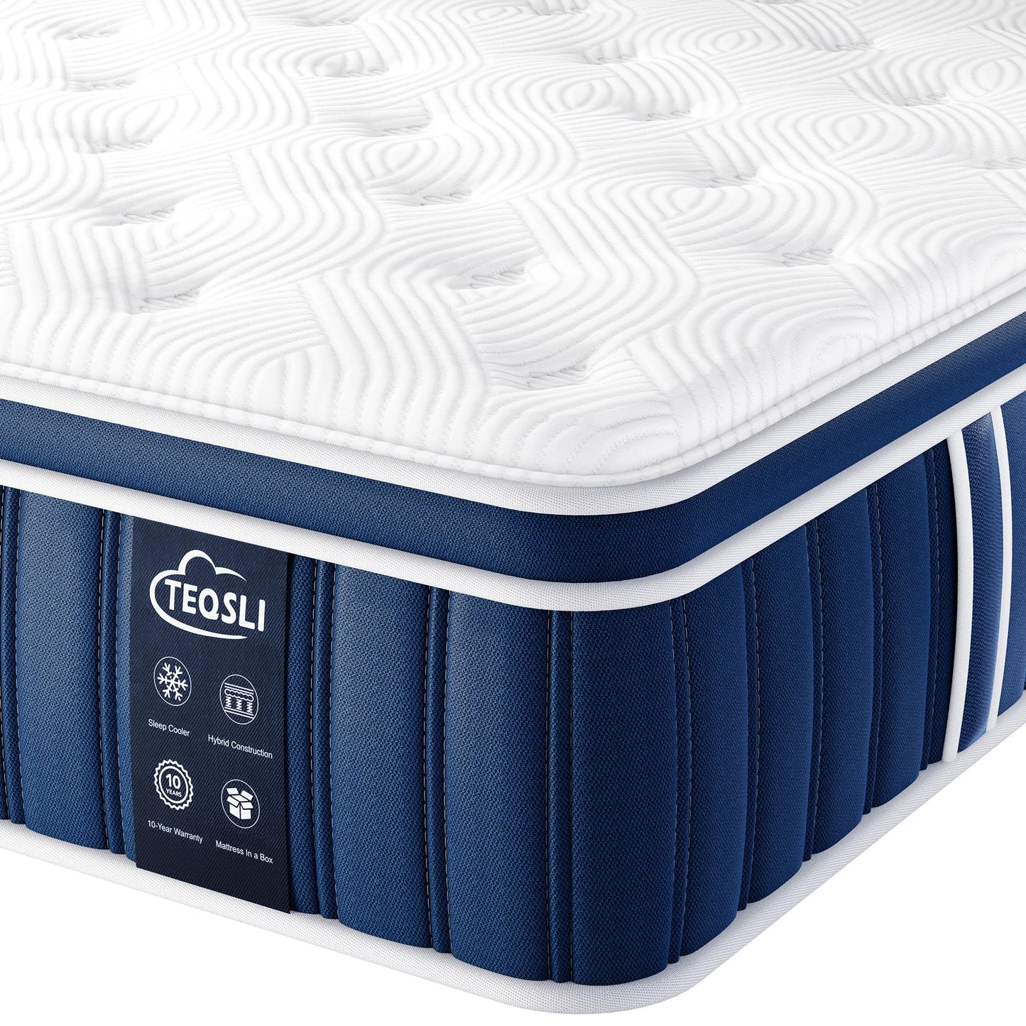 TeQsli Gel Taschenfederkernmatratze 180x200 cm – H3, 9 Zonen