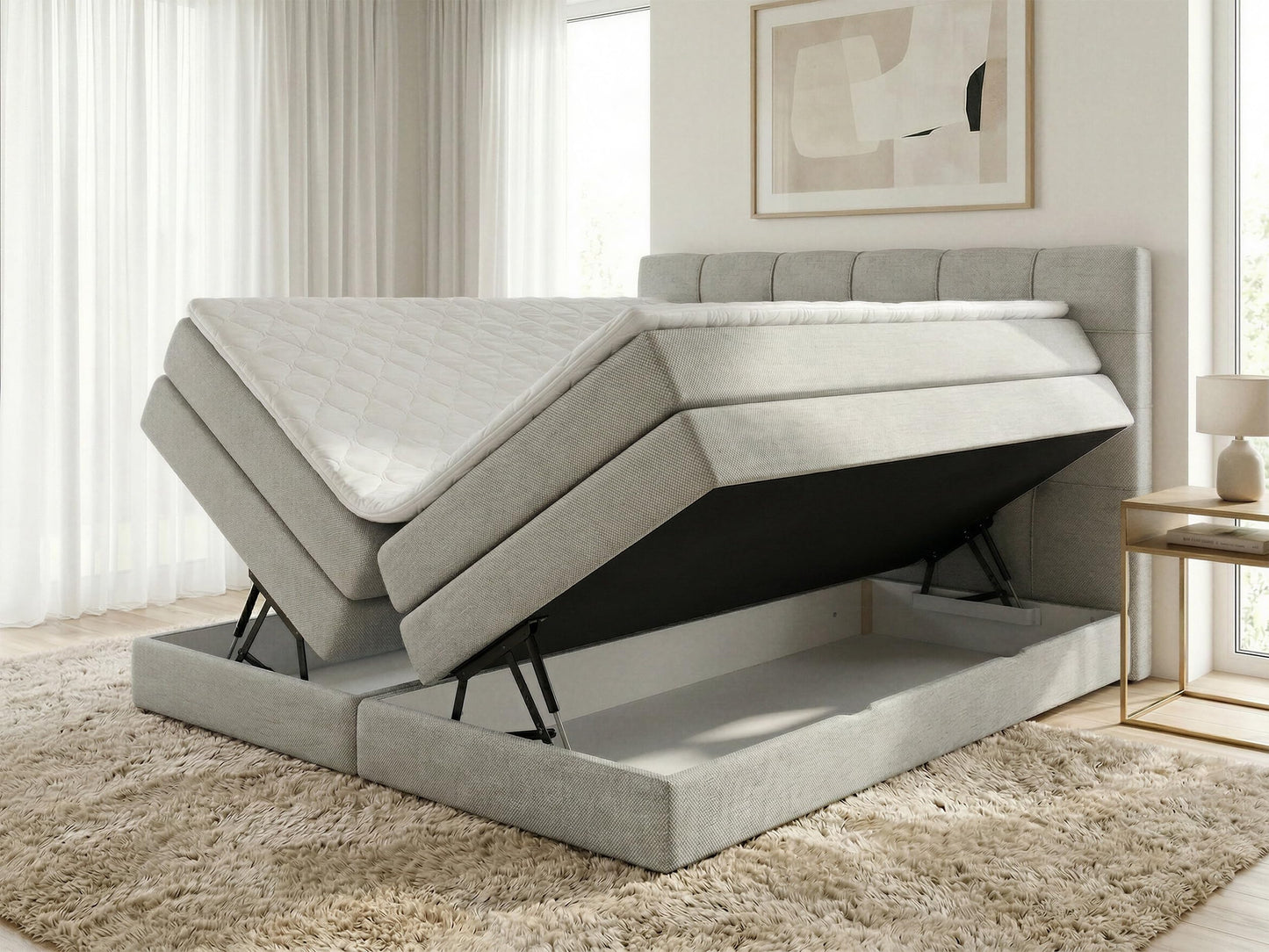 Sofnet Boxspringbett Best XL 180x200 cm – Stauraum & Topper